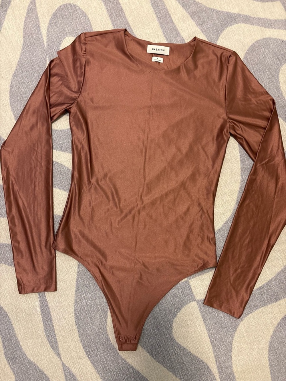 Babaton Metallic Long Sleeve Bodysuit